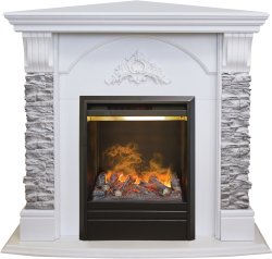 Каминокомплект RealFlame Athena Corner GR STD/EUG/25/25&#039;5 WT с очагом 3D Olympic