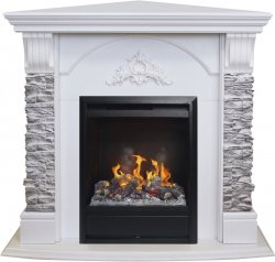Каминокомплект RealFlame Athena Corner GR STD/EUG/25/25&#039;5 WT с очагом 3D Olympic