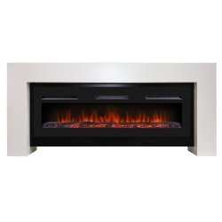 Каминокомплект Firelight Suprema Long с очагом Electrolux Infinity EFP/P-1600ULS белый/черный