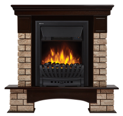 Каминокомплект Firelight Forte Wood Classic с очагом Electrolux EFP/P-1020LS камень темный/шпон венге
