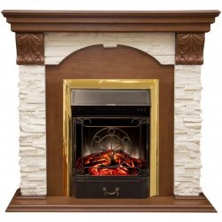 Каминокомплект RealFlame Dublin LUX STD/EUG AO с очагом Majestic s Lux Black/Brass