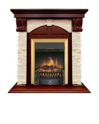 Каминокомплект Royal Flame Dublin с очагом Fobos FX Brass орех каньон