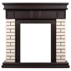 Портал Firelight Bricks Classic камень бежевый/шпон темный дуб