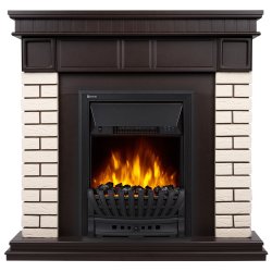Каминокомплект Firelight Bricks Classic с очагом Electrolux EFP/P-1020LS камень бежевый/шпон темный дуб