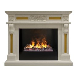 Каминокомплект RealFlame Corsica 26 WT с очагом 3D Cassette 630 + Black вставка