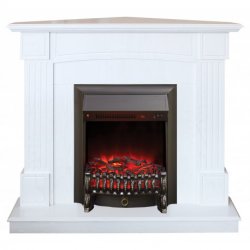 Каминокомплект RealFlame Andrea Corner с очагом Fobos Lux Black S