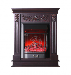 Каминокомплект Interflame Берта Люкс с очагом Majestic FX M Black темный дуб