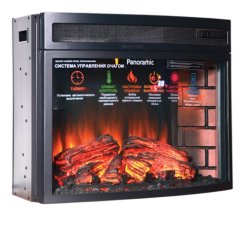 Каминокомплект Interflame Экстер сланец белый с очагом Panoramic 25-30 LED FX 3D
