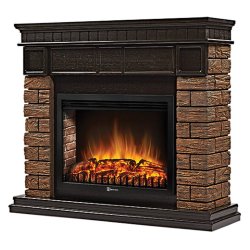 Каминокомплект Firelight Bricks Wood 30 с очагом Electrolux EFP/P-3020LS камень коричневый/шпон темный дуб