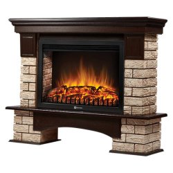 Каминокомплект Firelight Forte Wood 30 с очагом Electrolux EFP/P-3020LS камень коричневый/шпон темный дуб