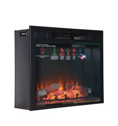 Каминокомплект Interflame Экстер угловой темный дуб с очагом Sirius 30 LED FX Black