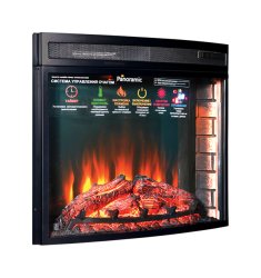 Каминокомплект Interflame Милетта с очагом Panoramic 28 LED FX белый с патиной