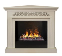 Каминокомплект RealFlame Leticia Corner 26 WT 3D Cassette 630 + Black вставка