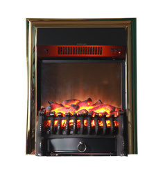 Каминокомплект Interflame Спенсер с очагом Fobos FX M Brass бежевый с золотой патиной